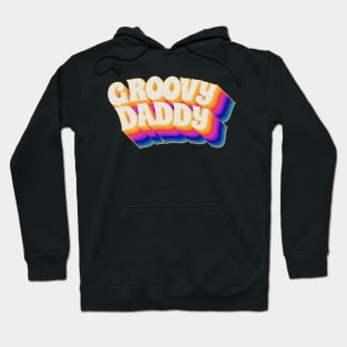 Wave of Colors Groovy Daddy Design Hoodie